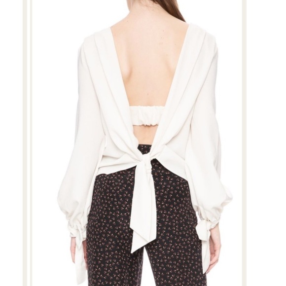 Nicholas Valentine Crepe Blouse in Ivory - Picture 1 of 10